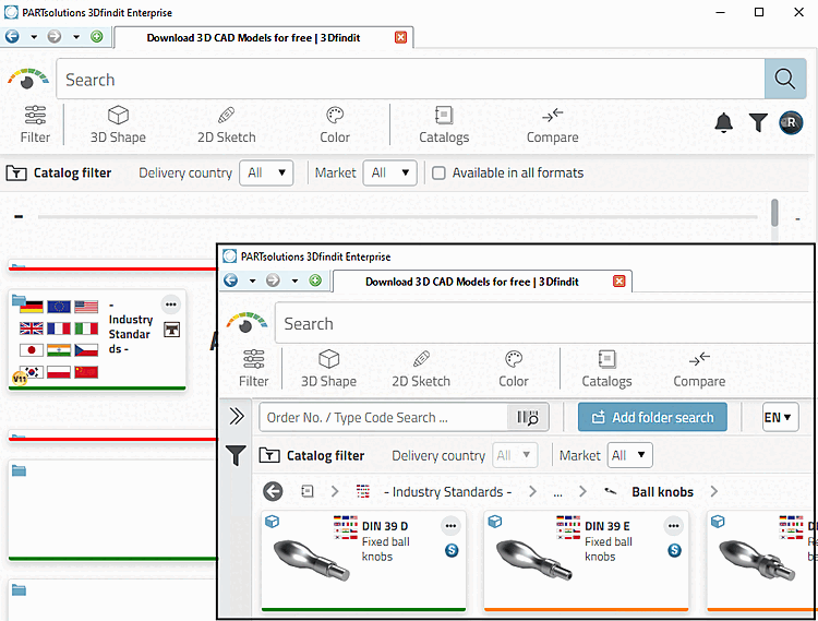 3Dfindit - Bauteilebene