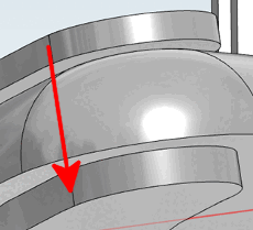 PARTdesigner: Extrusion nach unten vergrößert