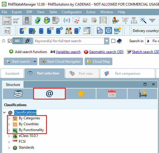 Aufruf in PARTdataManager