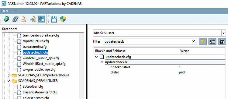 Schlüssel "checkonstart"
