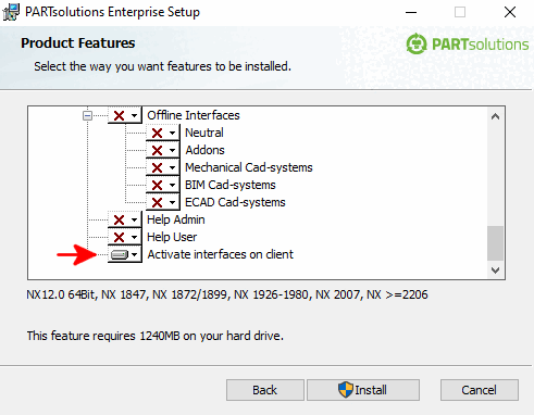 Schnittstellen auf dem Client aktivieren [Enable interfaces on the client]