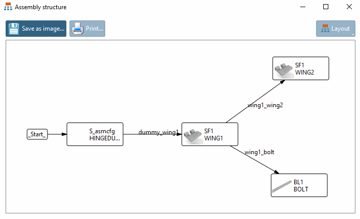 Assemblystruktur anzeigen [Show assembly structure]
