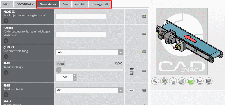 Variablengruppen in PARTcommunity