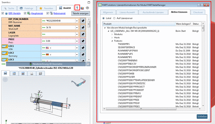 Hier im Beispiel wird der Treffer durch Übereinstimmung im Projektpfad erzielt.