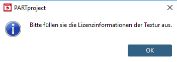 Lizenzinformationen ausfüllen