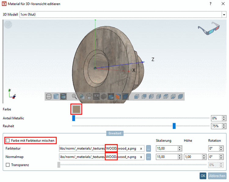 Beispiel: Holzstruktur