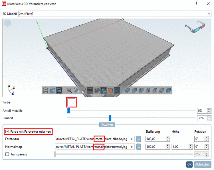 Beispiel: Textur + Farbe Weiß