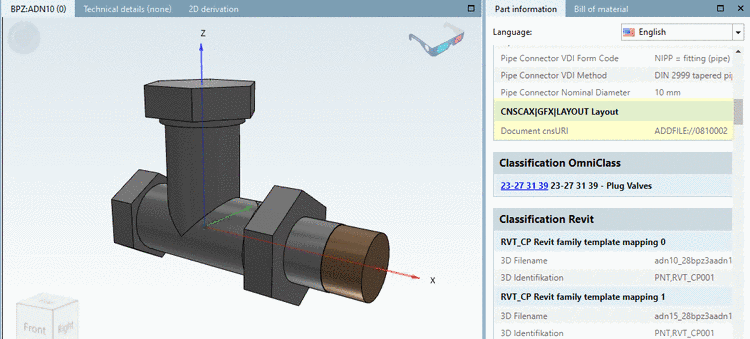 3D-Ansicht in PARTdataManager
