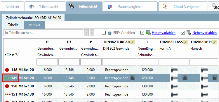 Bei ISO 4762 ist dies beispielsweise die Zeile 149.