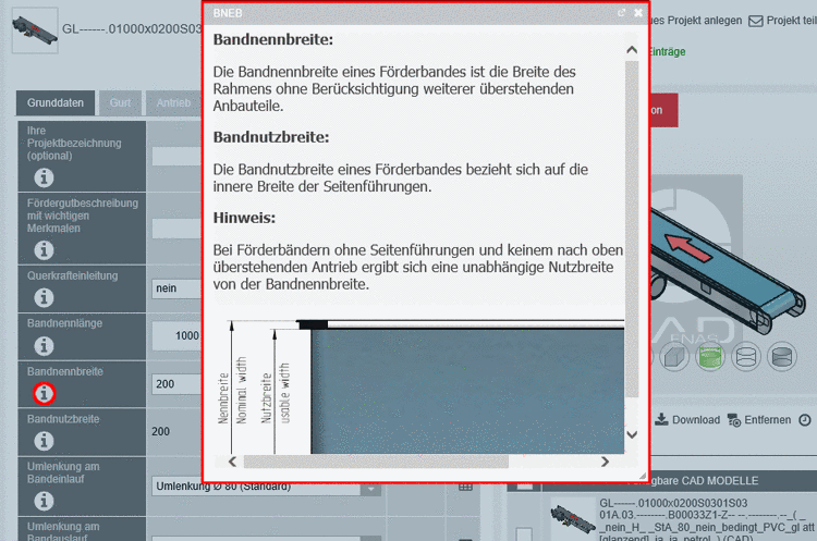 Mit Klick auf das Info-Icon öffnet sich ein Tooltip mit Zusatzinformationen.