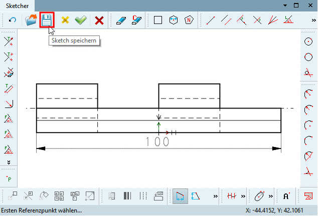 Bild 2: Schraube geschnitten