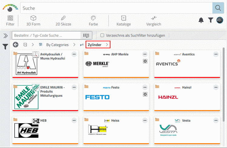 Ergebnis nach Filtern mit "Zylinder"