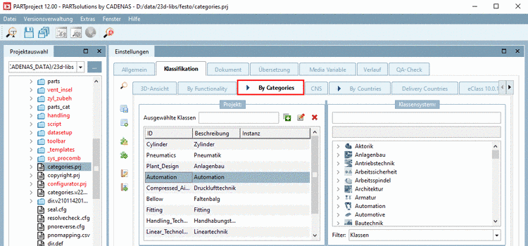 Klassifikation -> By Categories