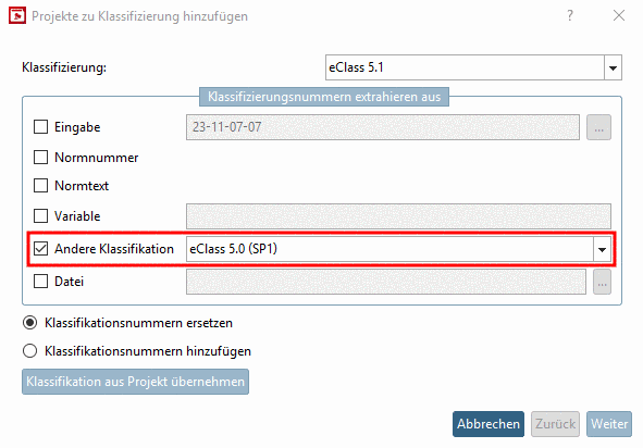 Andere Klassifikation