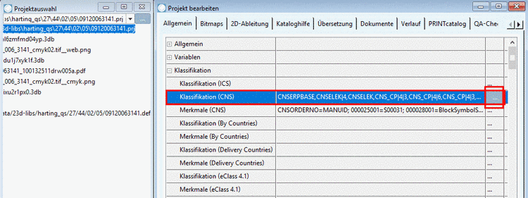 Dialog zur Auswahl der Klasse öffnen