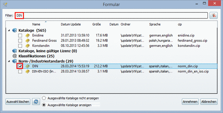 Mit Klick auf den Button öffnet sich beispielsweise ein PDF mit Zusatzinformationen zum Bauteil