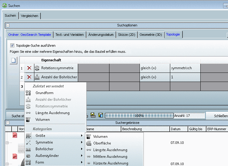 Registerseite "Topologie"