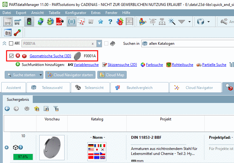 Geometrische Suche (3D)