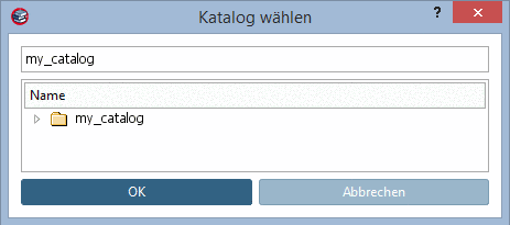 Dialogfenster "Katalog wählen"
