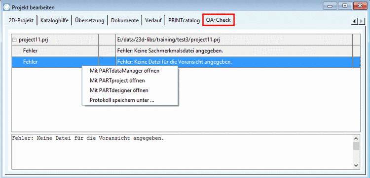 Dialogseite QA Check