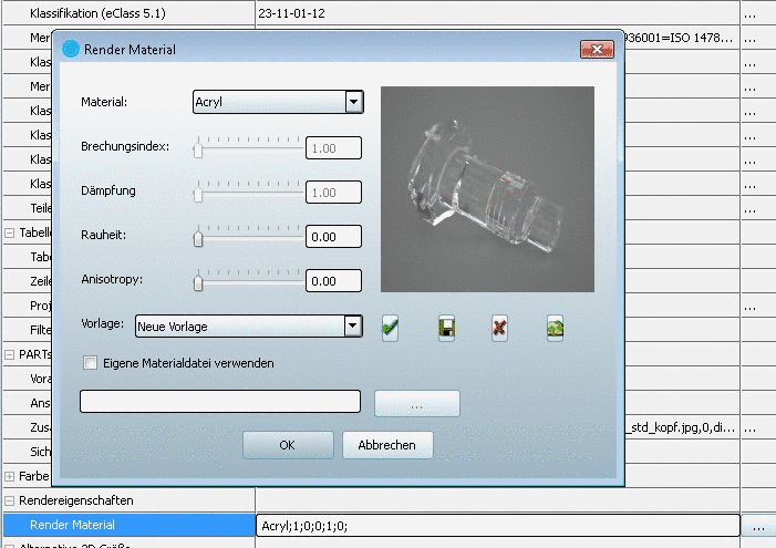 Dialogfenster "Analyse erstellen"