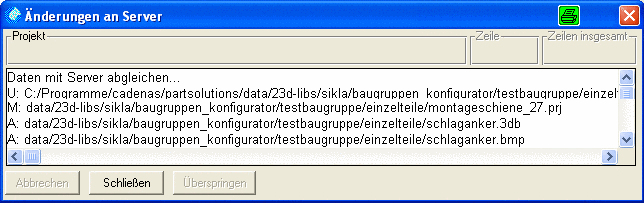 Änderungen an Server