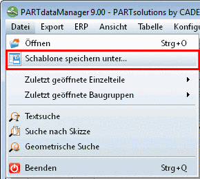 Schablone speichern unter...