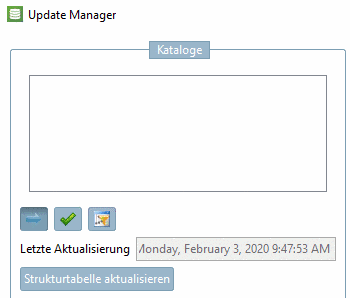 Schaltfläche "Zugeordnete Zeilen anzeigen" deaktiviert: Es werden nur noch Verzeichnisse mit Icon angezeigt (hier im Beispiel keine).