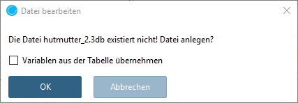 Variablen aus der Tabelle übernehmen