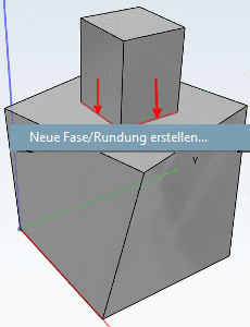 Blend auf Vorderseite des Sweep (Selektion)