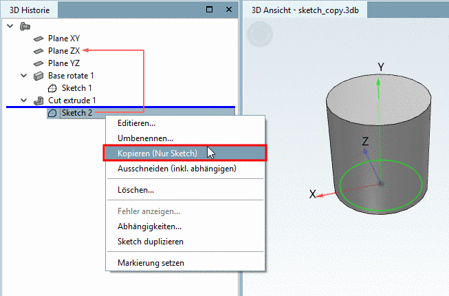 Kopieren (Nur Sketch)