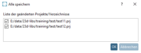 Dialogfenster "Alle speichern"