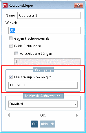 Nur erzeugen, wenn giltNur erzeugen, wenn gilt