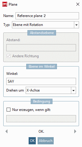 Rotation Gehrung Start Y