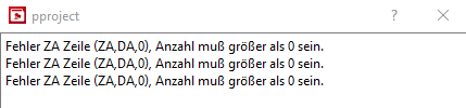 Fehler ZA Zeile (ZA,DA,0), Anzahl muß größer als 0 sein.