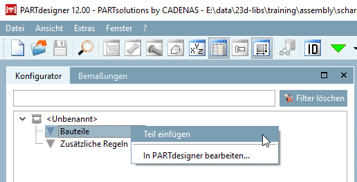 Teil einfügen