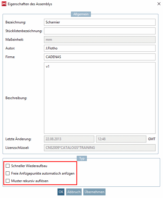 Eigenschaften des Assembly
