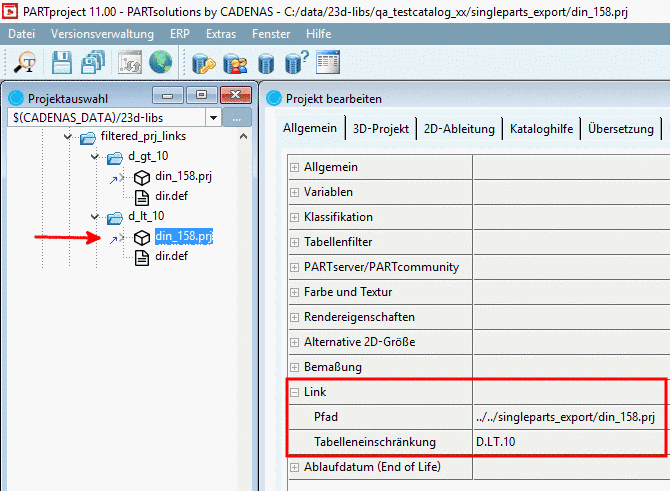 PARTproject: Teile mit D < 10