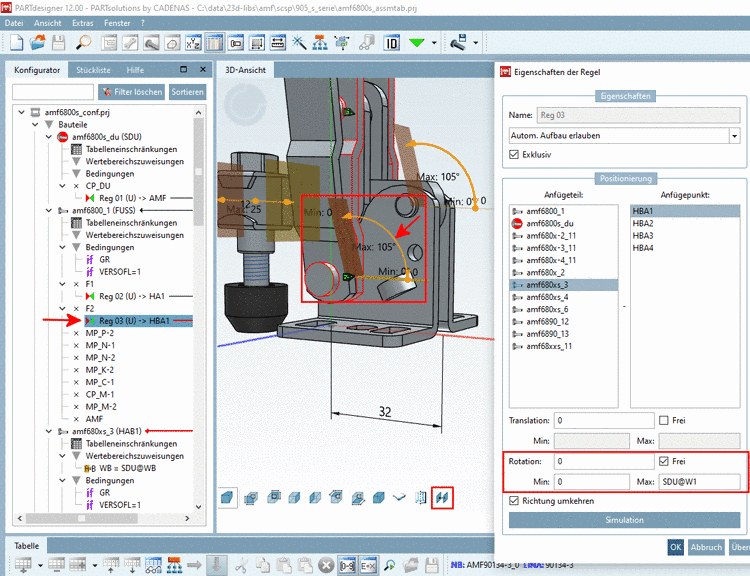 Beispiel mit "Rotation"