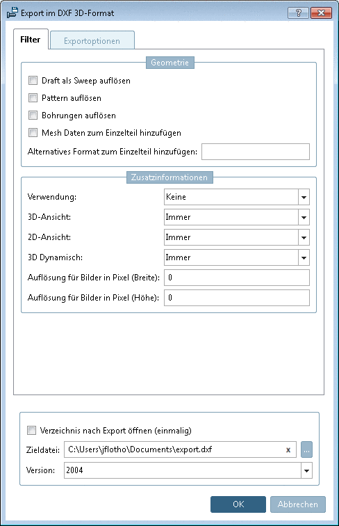 Export im .....-Format