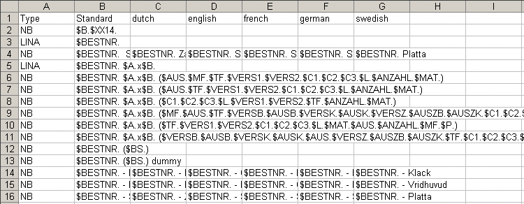 Übersetzungsdatei geöffnet in Excel