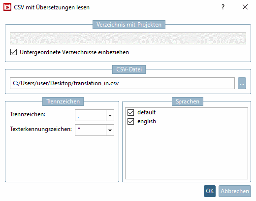 CSV mit Übersetzungen lesen