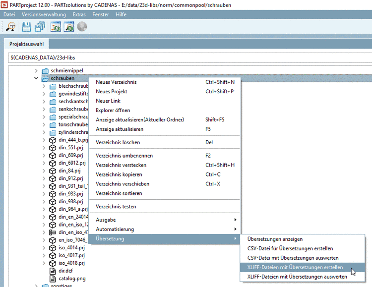 XLIFF-Dateien mit Übersetzungen erstellen