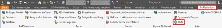 CAD-System -> Hilfe Button