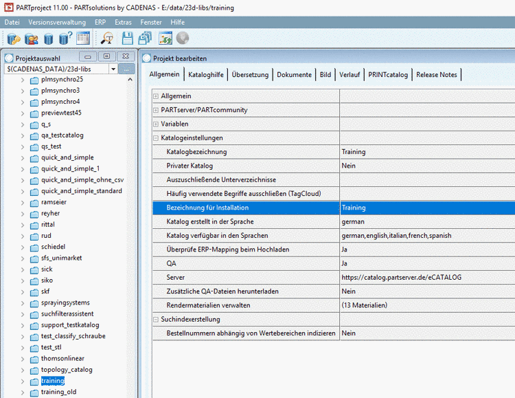 Bezeichnung für Installation