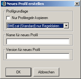 Neues Profil erstellen