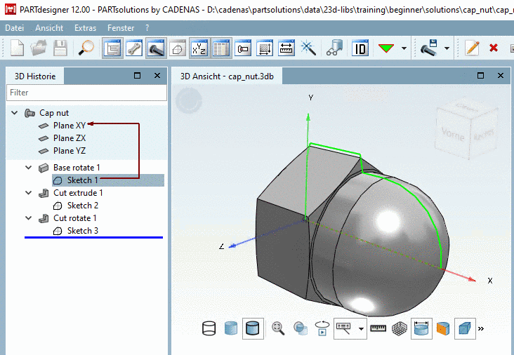 Sketch-Beispiel: Rotationskörper