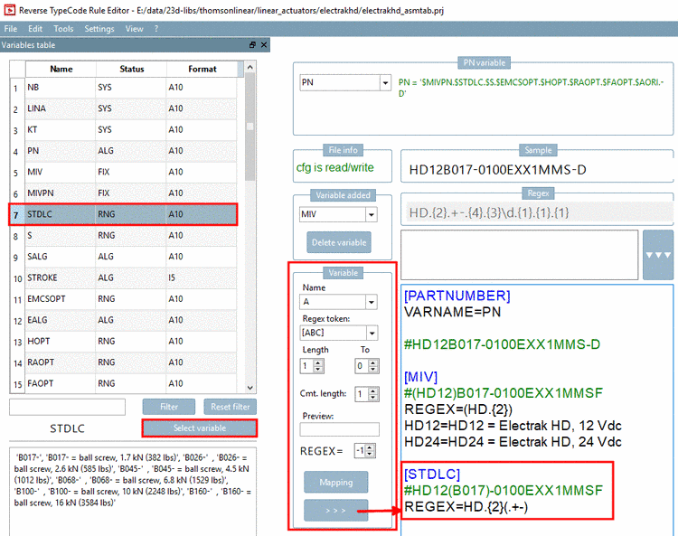 Variable in Editor holen