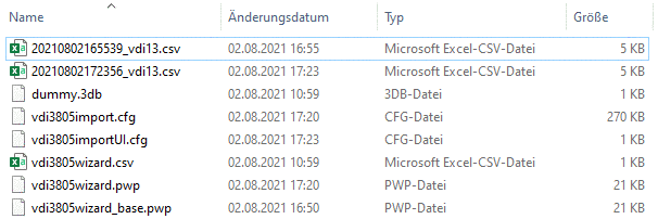 Einstellungsdateien unter $CADENAS_USER/vdi