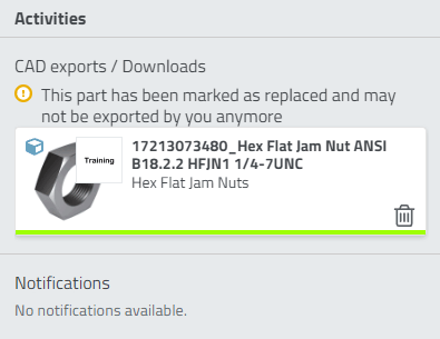3Dfindit: Part may not be exported